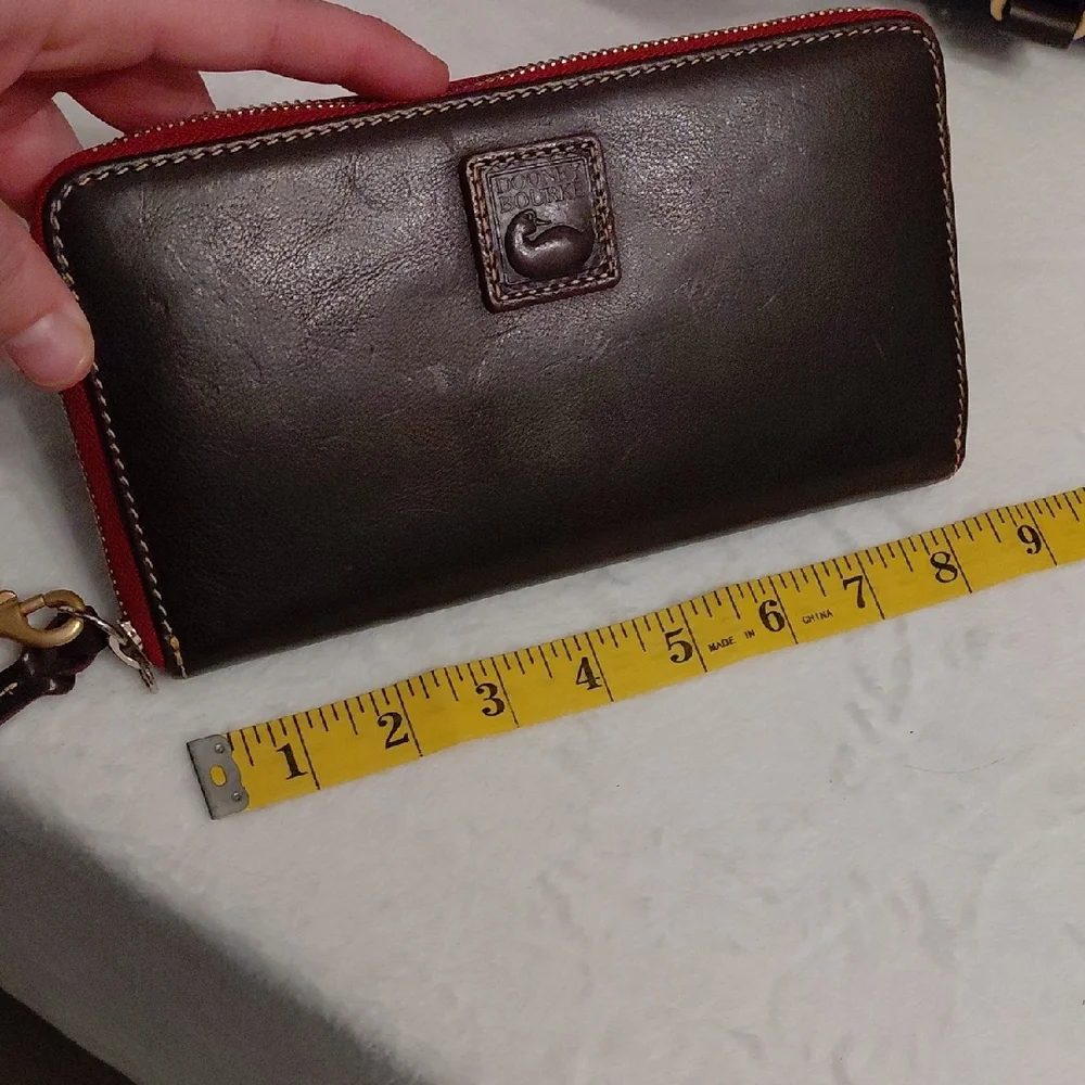 Dooney & Bourke Large Florentine Satchel With Wallet In Brown Tmoro - Picture 10 of 15